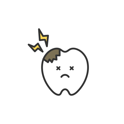 トラブル『虫歯・親知らずがいたい』のイラスト